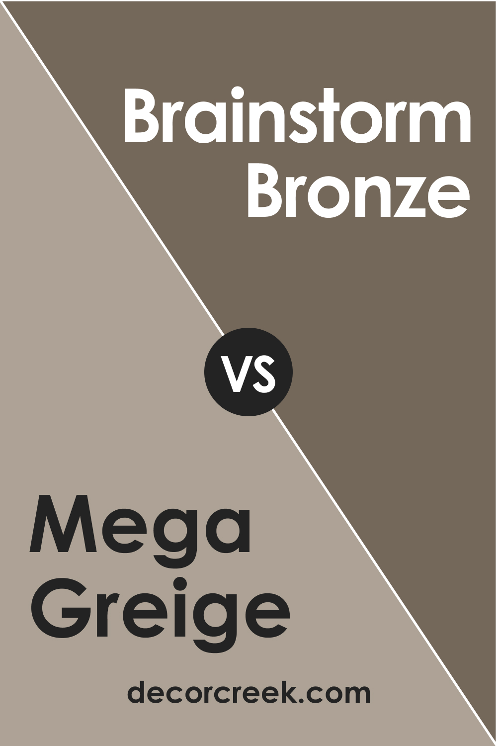 SW 7031 Mega Greige vs. SW Brainstorm Bronze