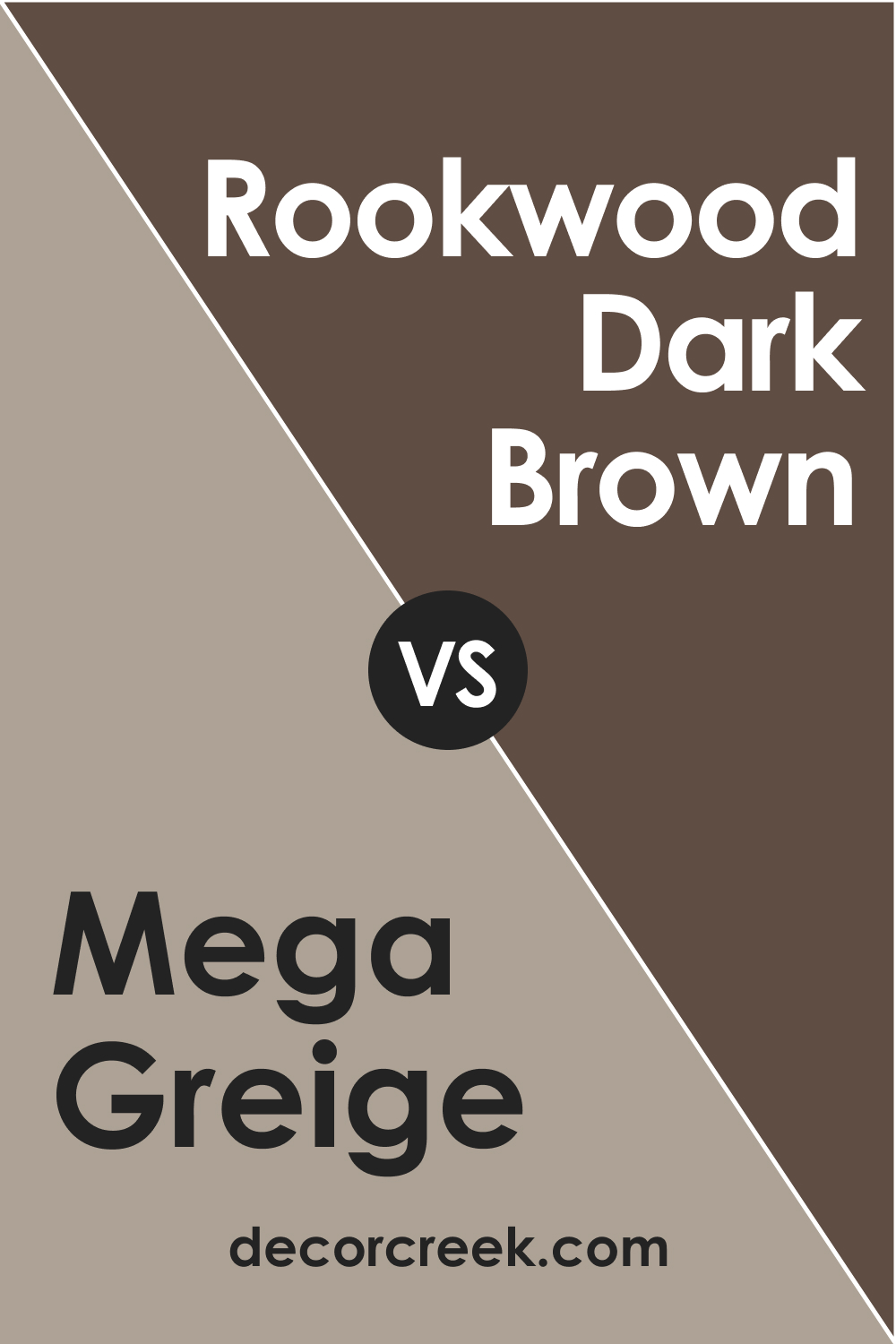 SW 7031 Mega Greige vs. SW Rookwood Dark Brown