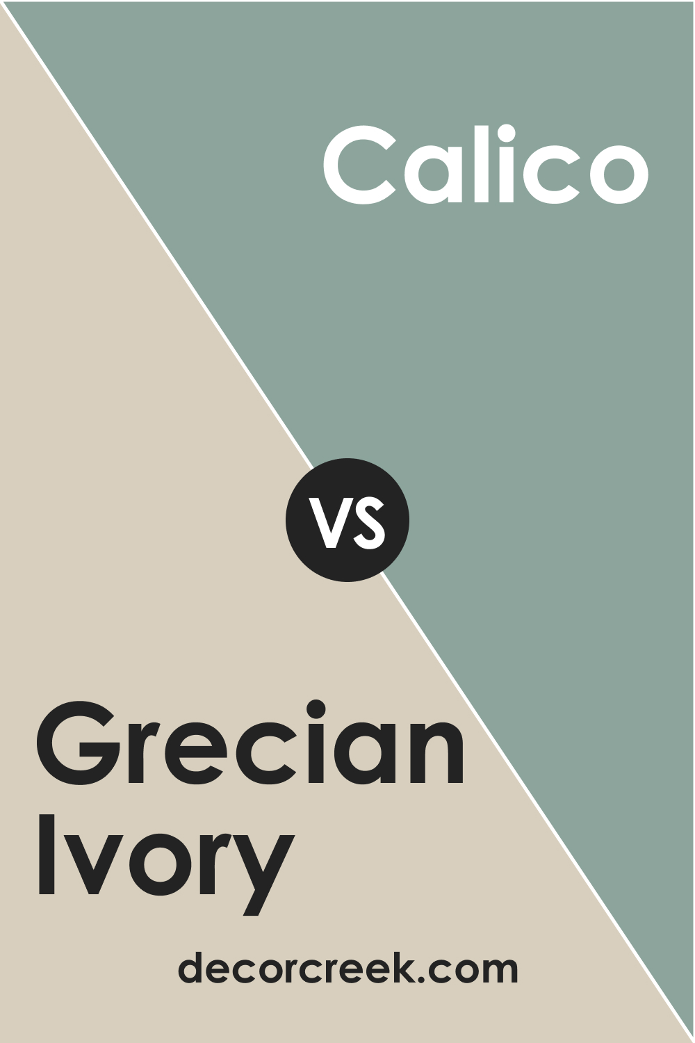 SW 7541 Grecian Ivory vs. SW Calico