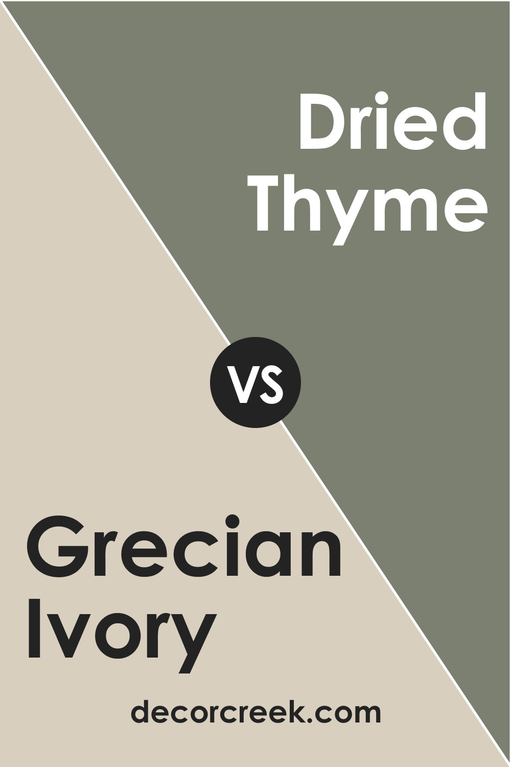 SW 7541 Grecian Ivory vs. SW Dried Thyme