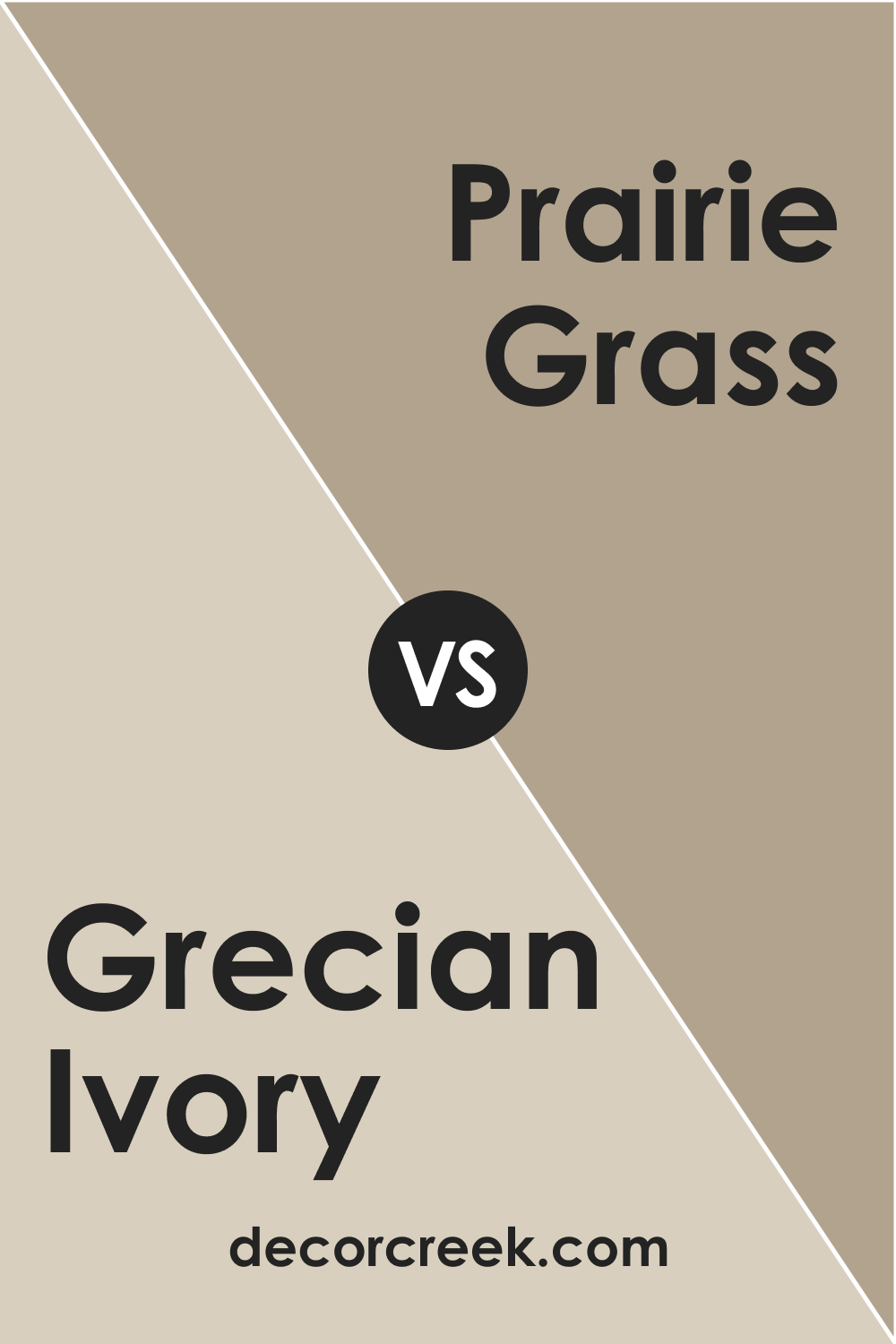 SW 7541 Grecian Ivory vs. SW Prairie Grass