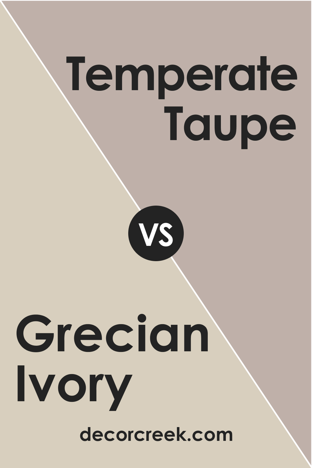 SW 7541 Grecian Ivory vs. SW Temperate Taupe