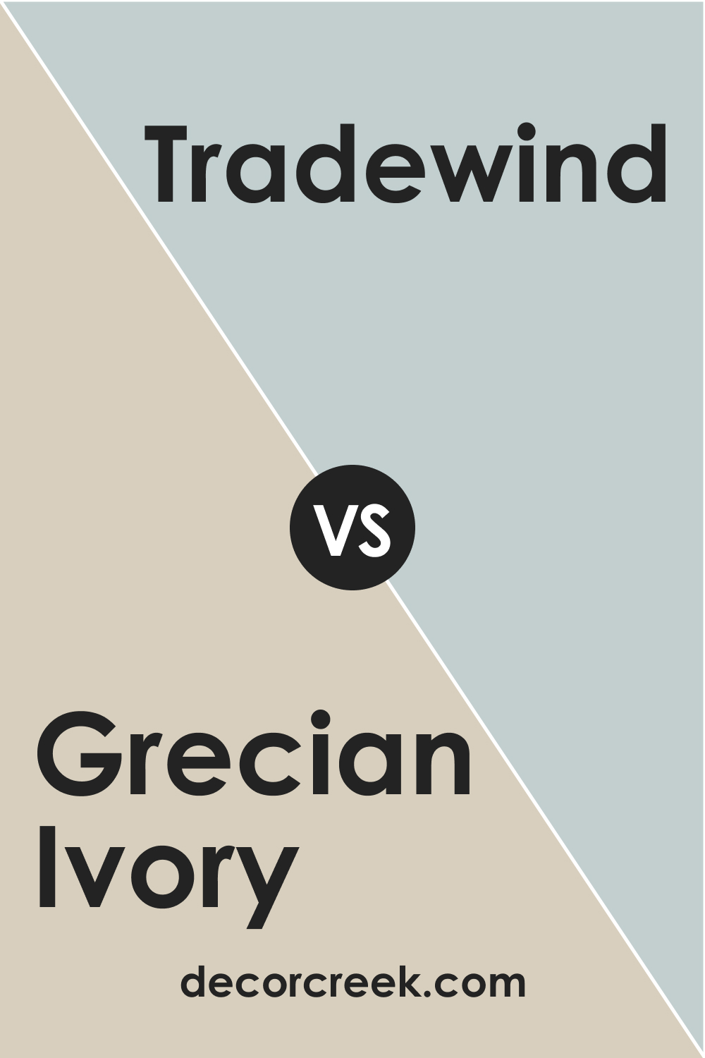 SW 7541 Grecian Ivory vs. SW Tradewind