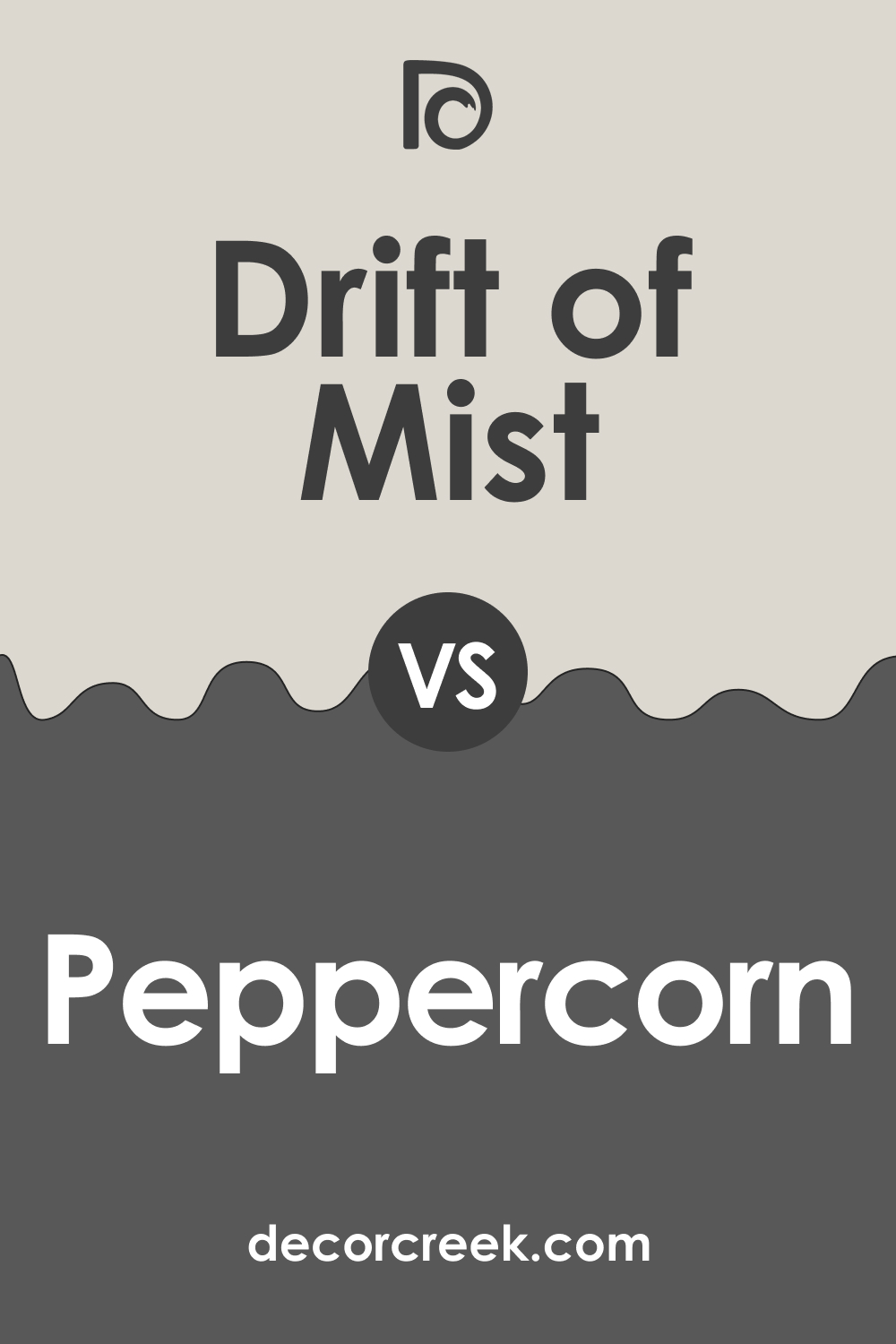 SW 9166 Drift of Mist vs. SW Peppercorn