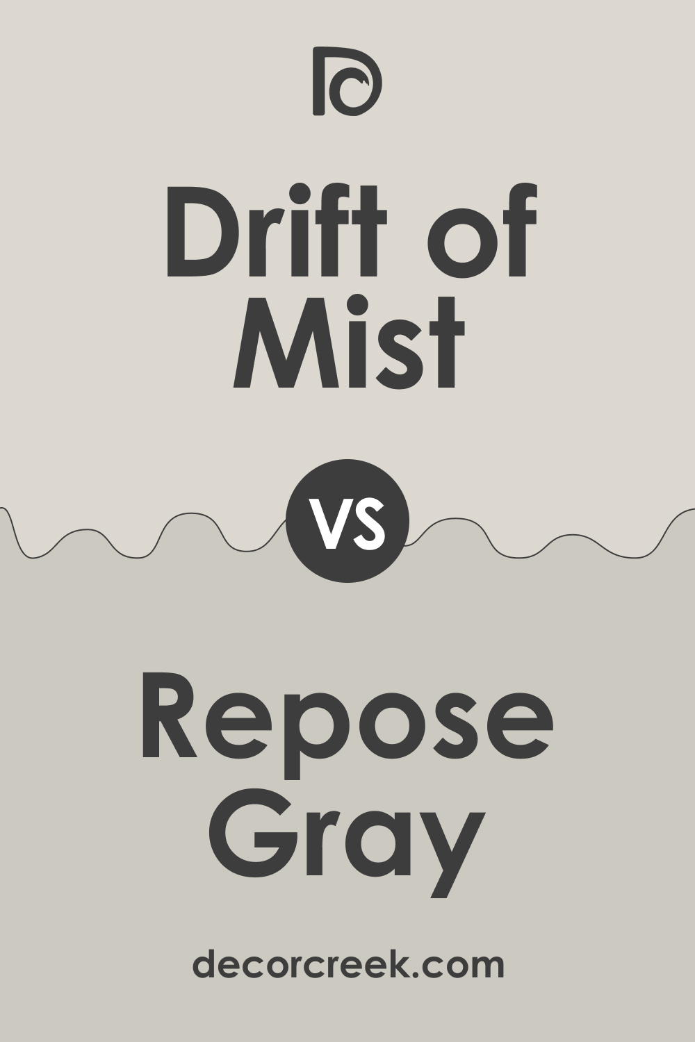 SW 9166 Drift of Mist vs. SW Repose Gray