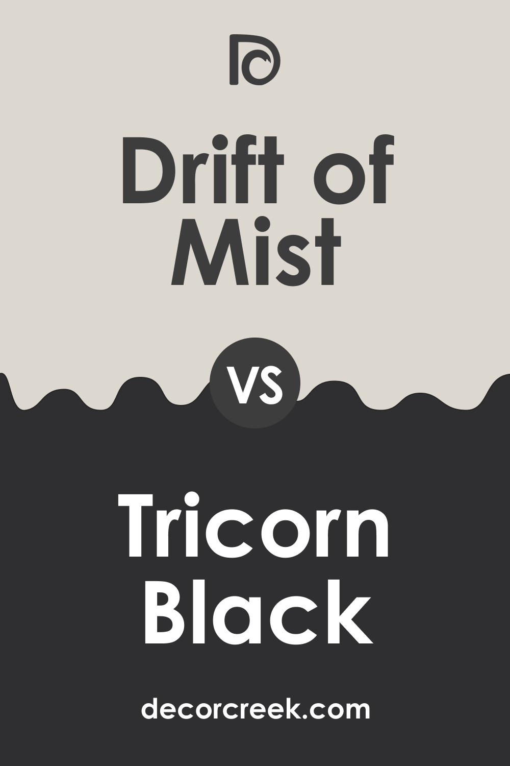 SW 9166 Drift of Mist vs. SW Tricorn Black