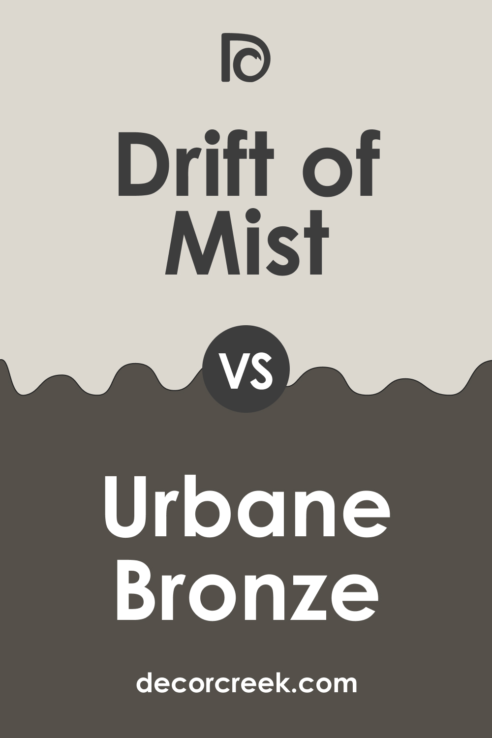 SW 9166 Drift of Mist vs. SW Urbane Bronze