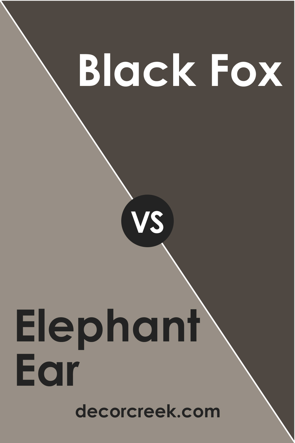 SW 9168 Elephant Ear vs. SW 7020 Black Fox