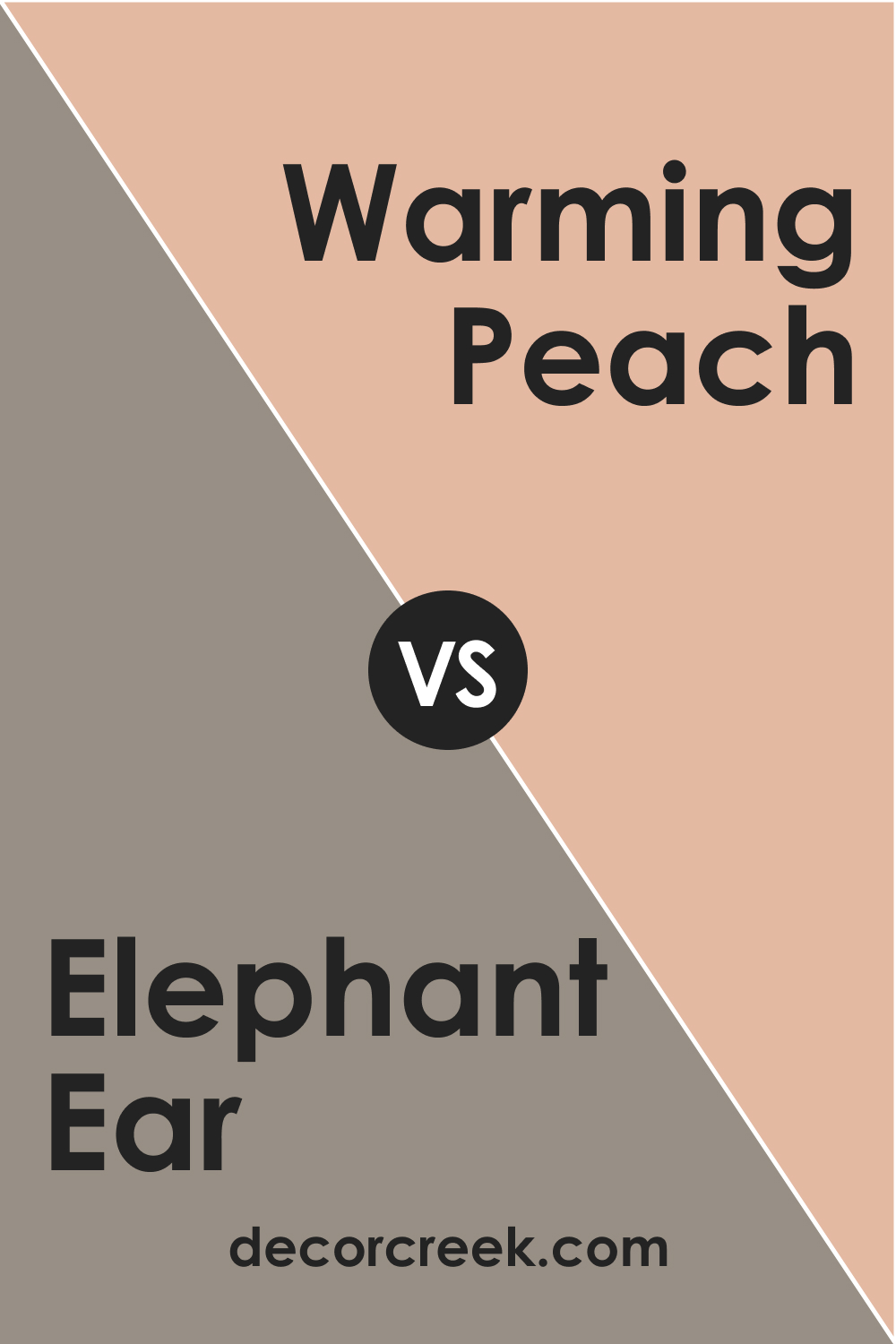 SW 9168 Elephant Ear vs. SW 6338 Warming Peach