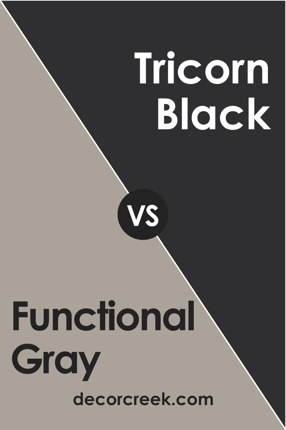 Functional Gray (SW 7024) vs. Tricorn Black (SW 6258)