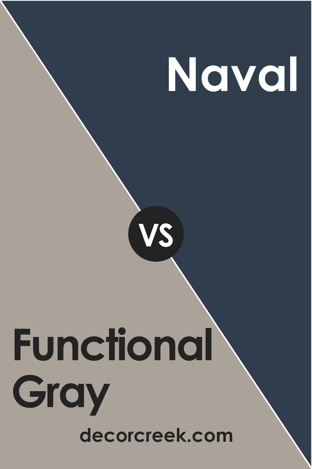 Functional Gray (SW 7024) vs. Naval (SW 6244)