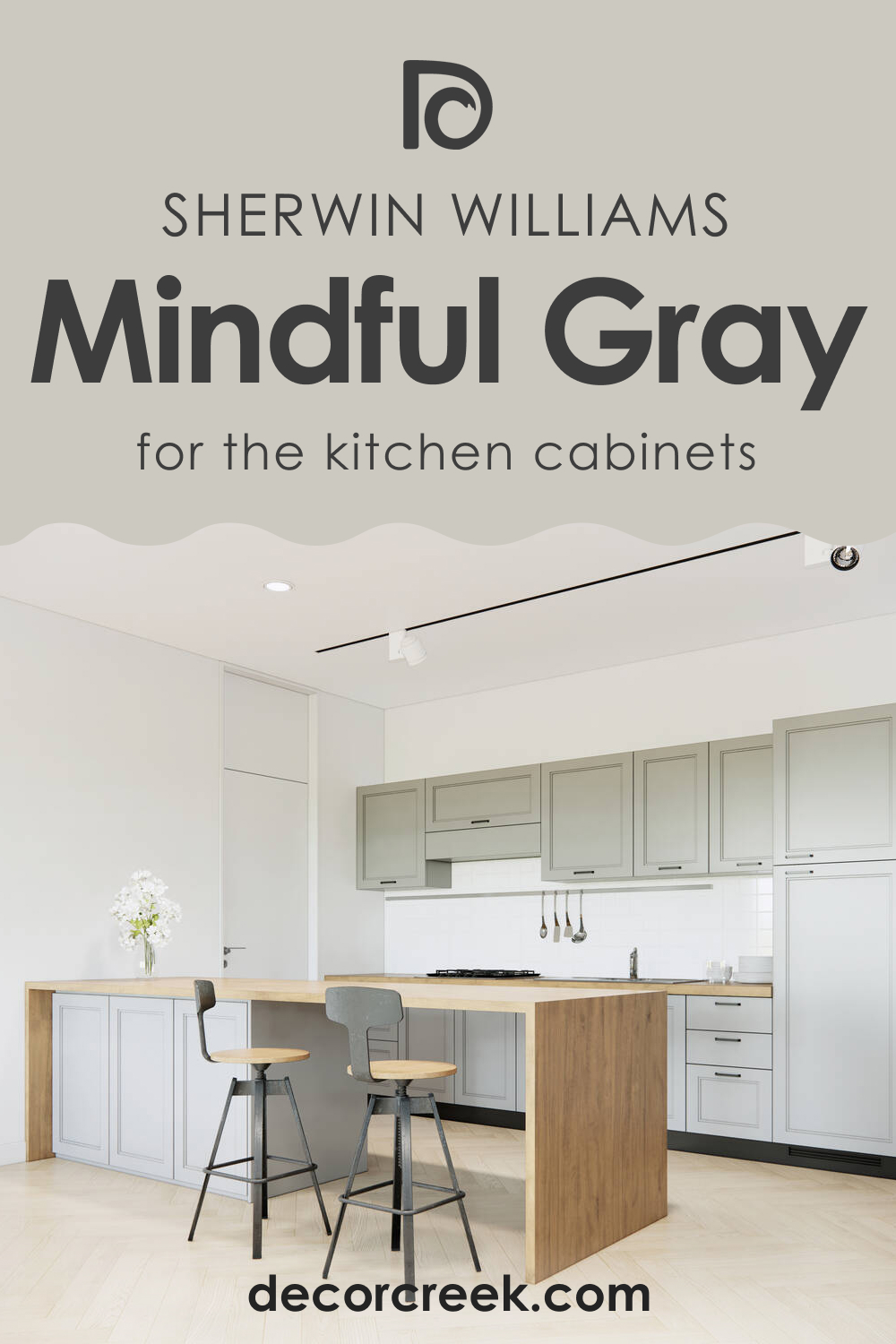 How to Use SW 7016 Mindful Gray for Kitchen Cabinets?