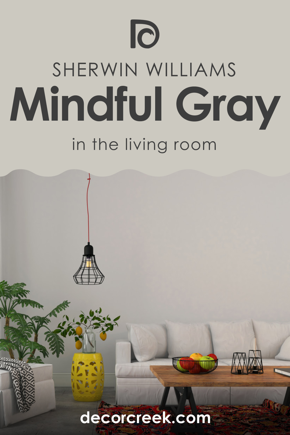 How to Use SW 7016 Mindful Gray in the Living Room?