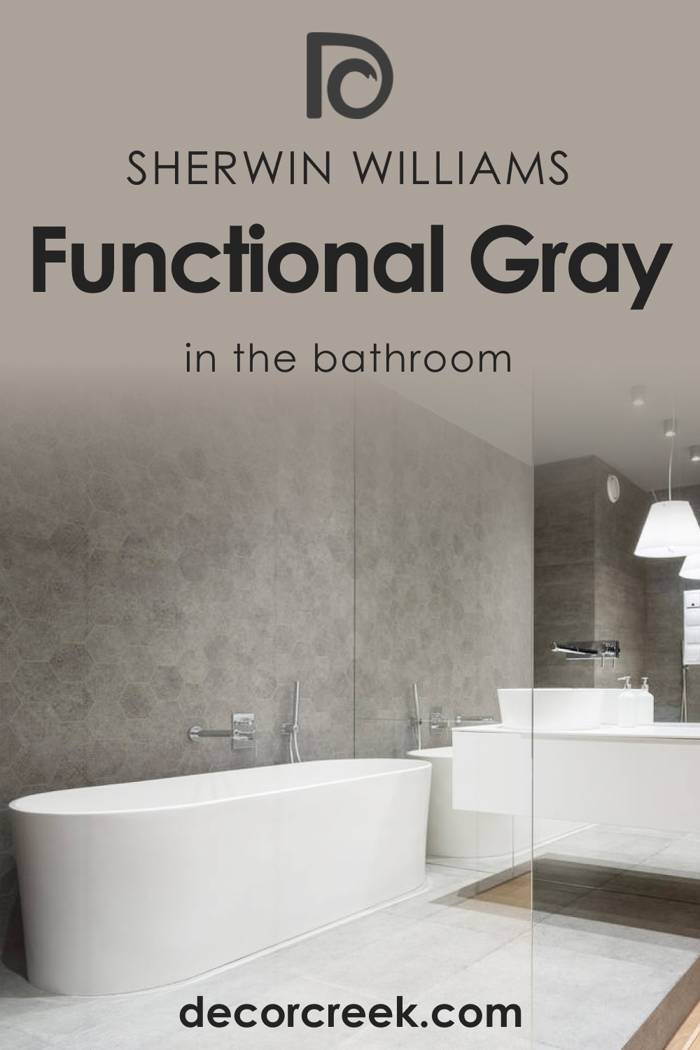 SW 7024 Functional Gray In the Bathroom