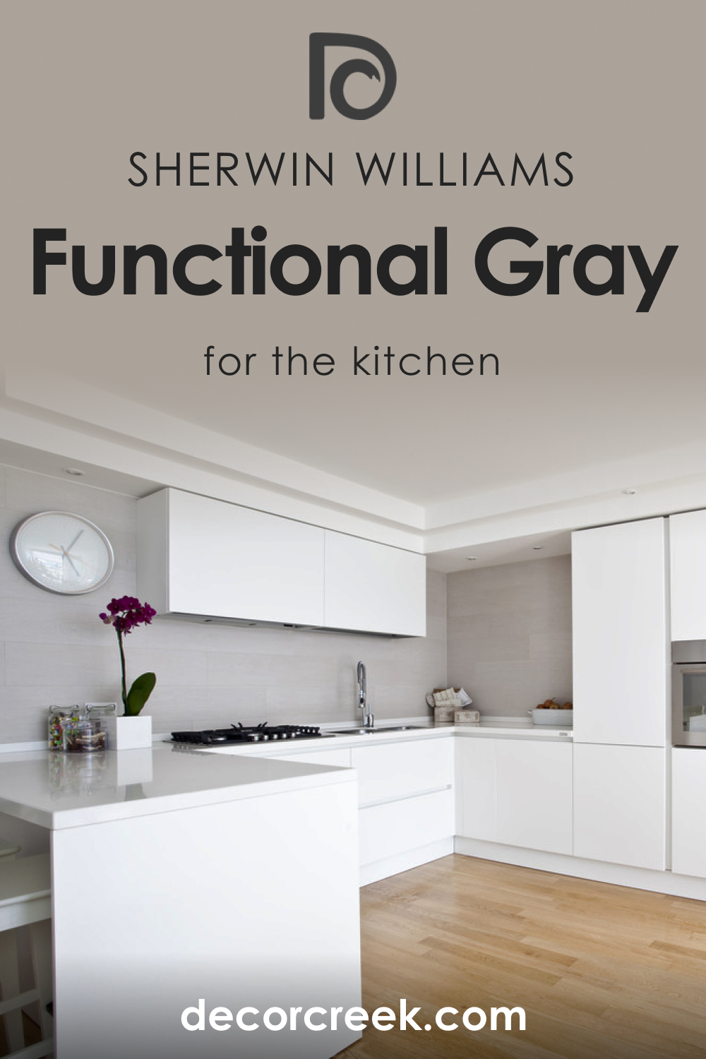 SW 7024 Functional Gray In the Kitchen