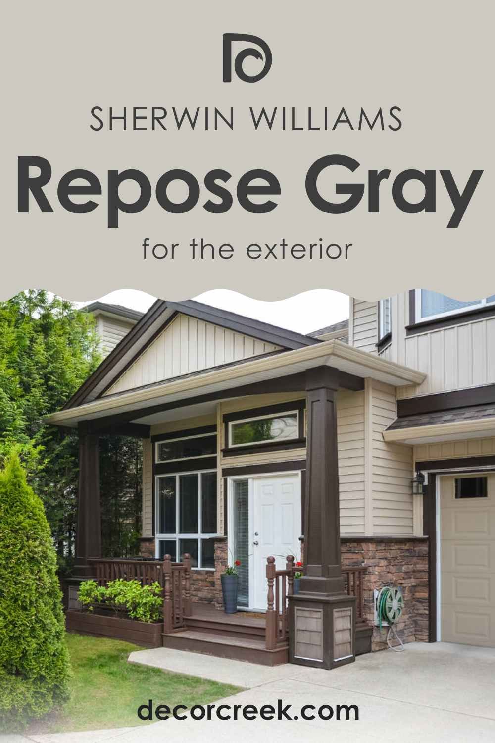 SW 7015 Repose Gray For an Exterior
