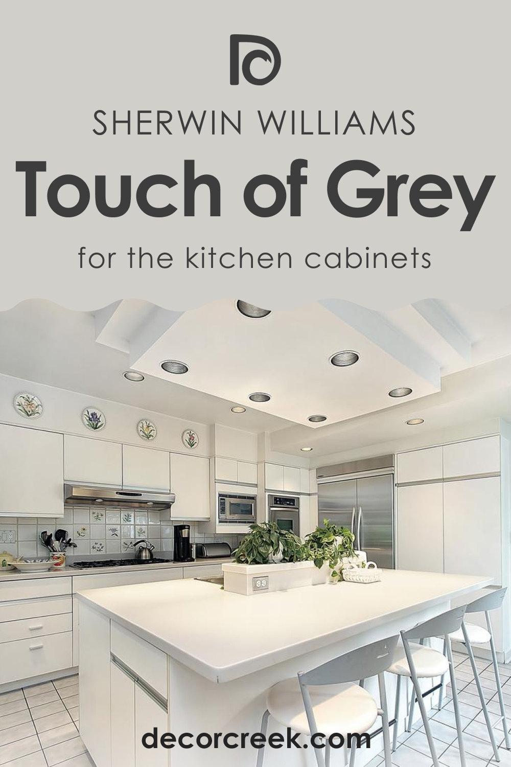 How to Use SW 9549 Touch of Grey for the Kitchen Cabinets?