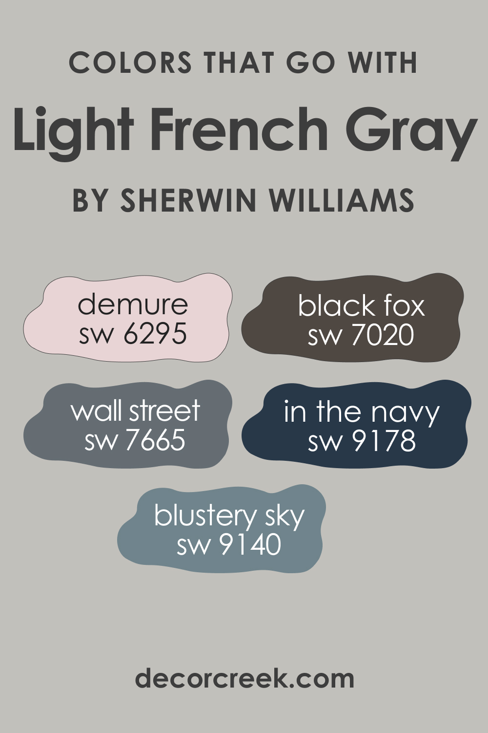 Colors That Go With SW 0055 Light French Gray