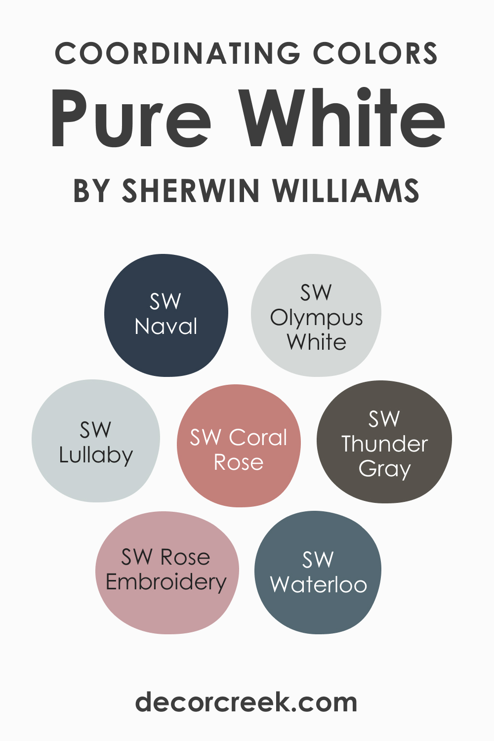 Coordinating Colors of Pure White SW 7005