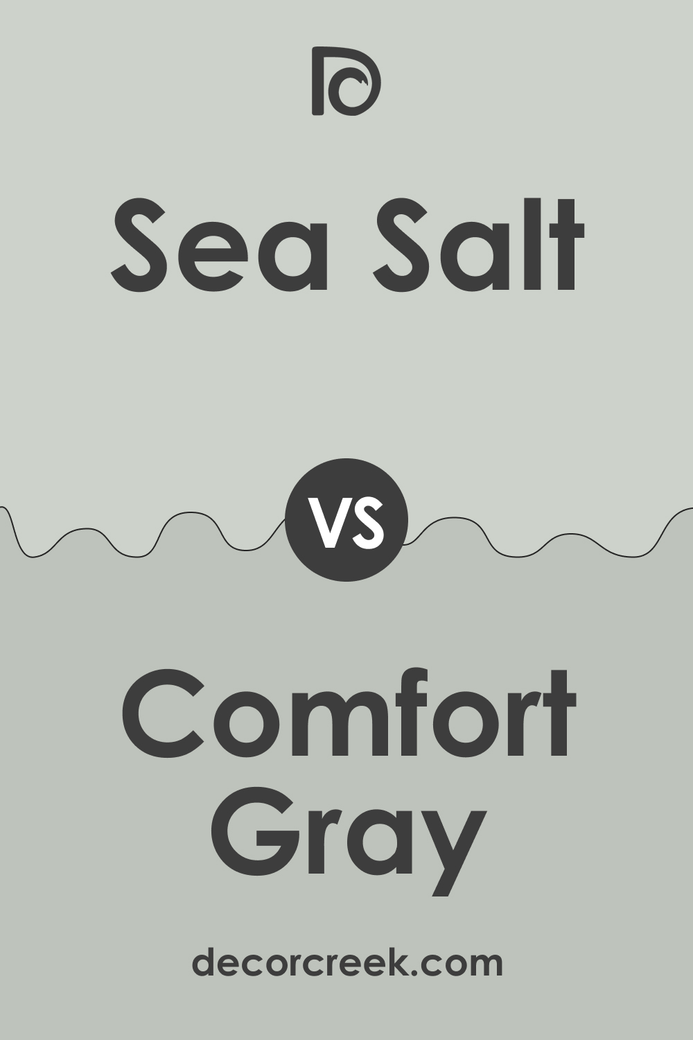 Sea Salt SW 6204 vs. SW 6205 Comfort Gray