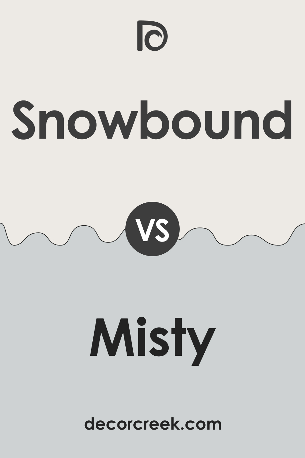 Snowbound SW 7004 vs. SW 6232 Misty