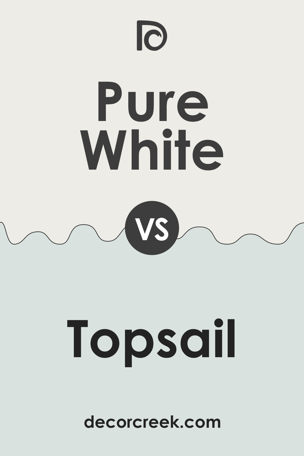Pure White SW 7005 vs. SW 6217 Topsail
