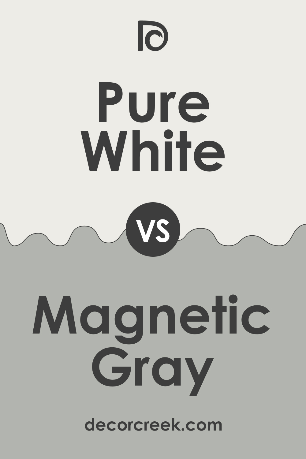 Pure White SW 7005 vs. SW 7058 Magnetic Gray
