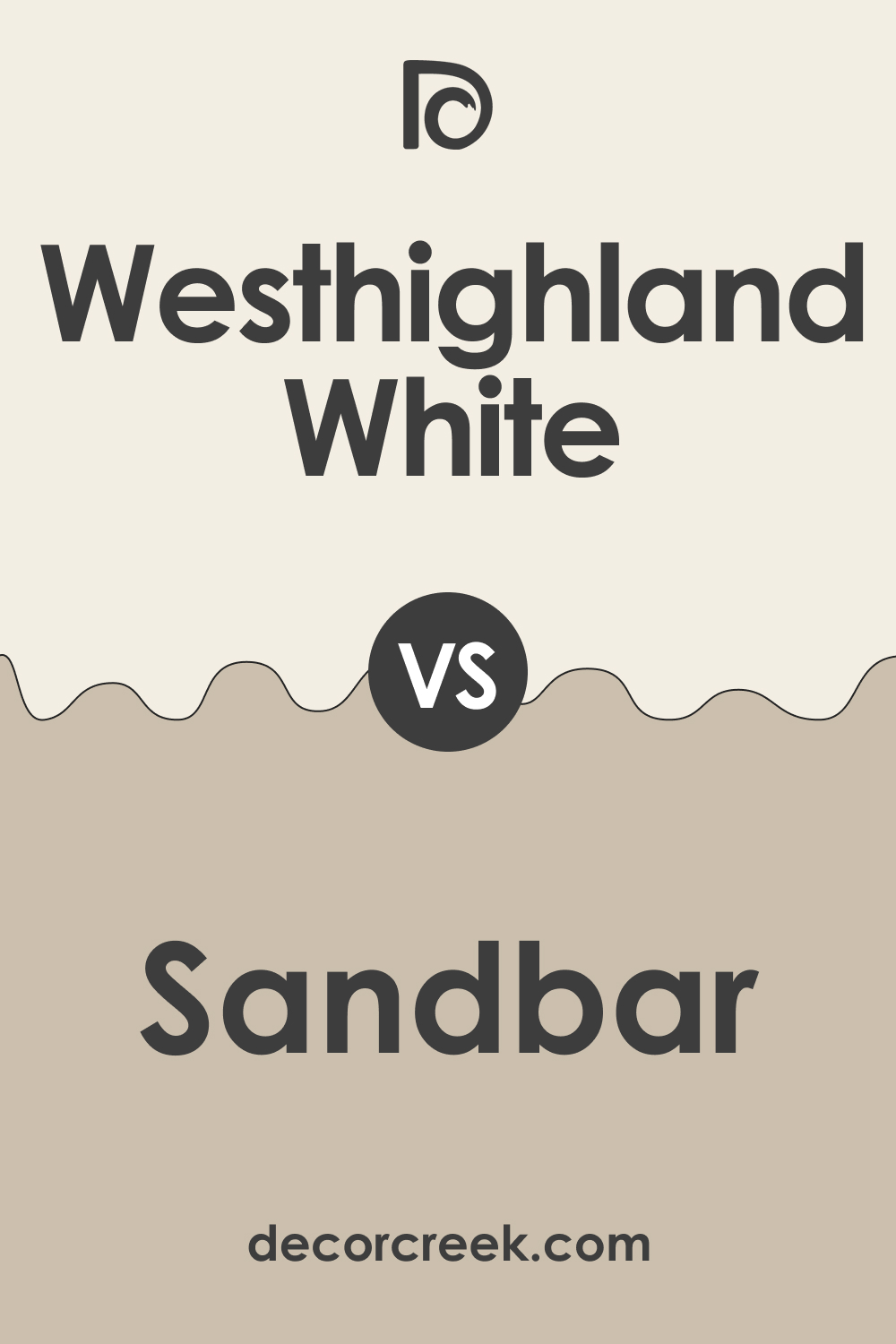 SW 7566 Westhighland White vs. SW 7547 Sandbar