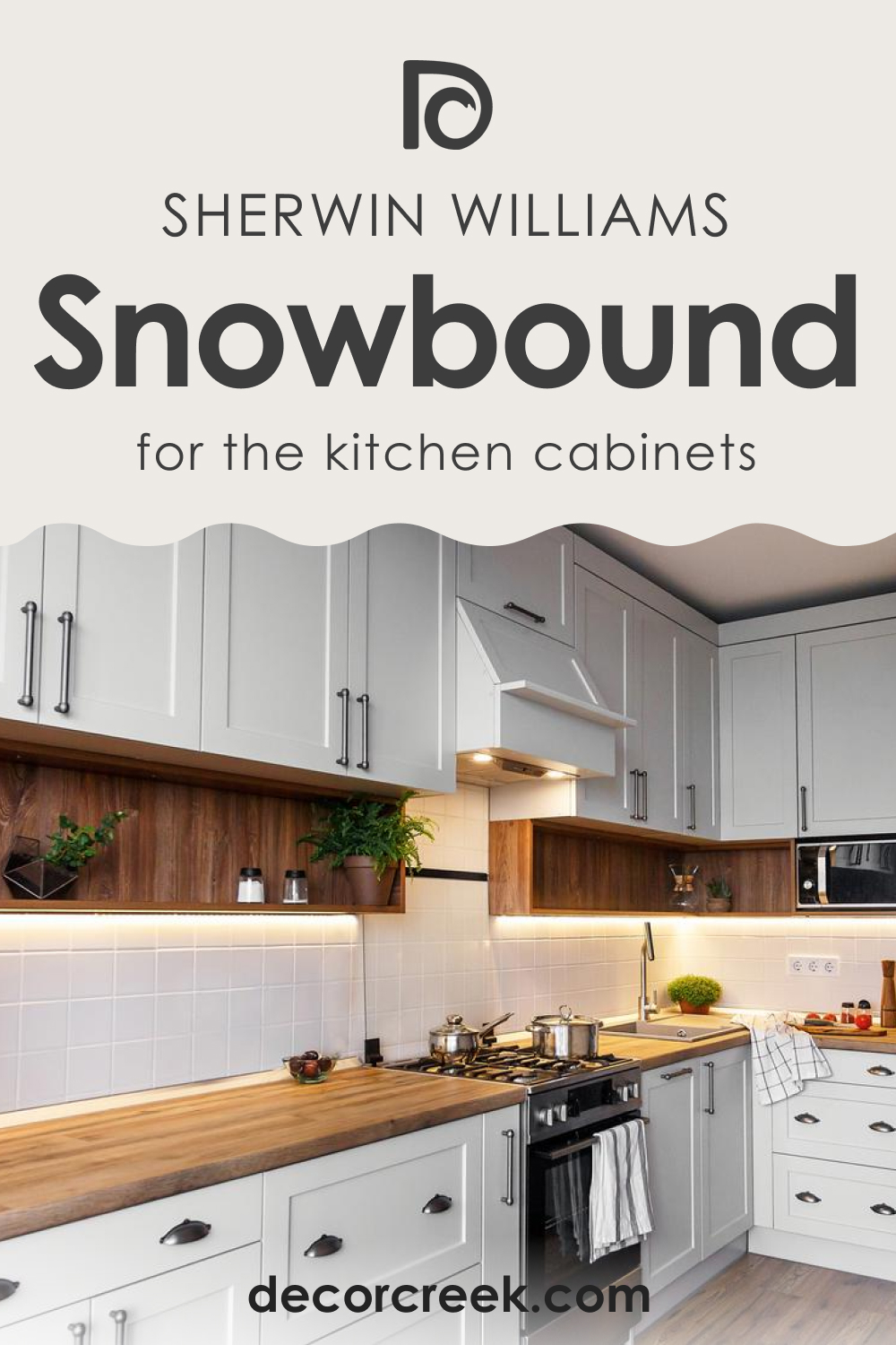 How to Use Snowbound SW 7004 for the Kitchen Cabinets