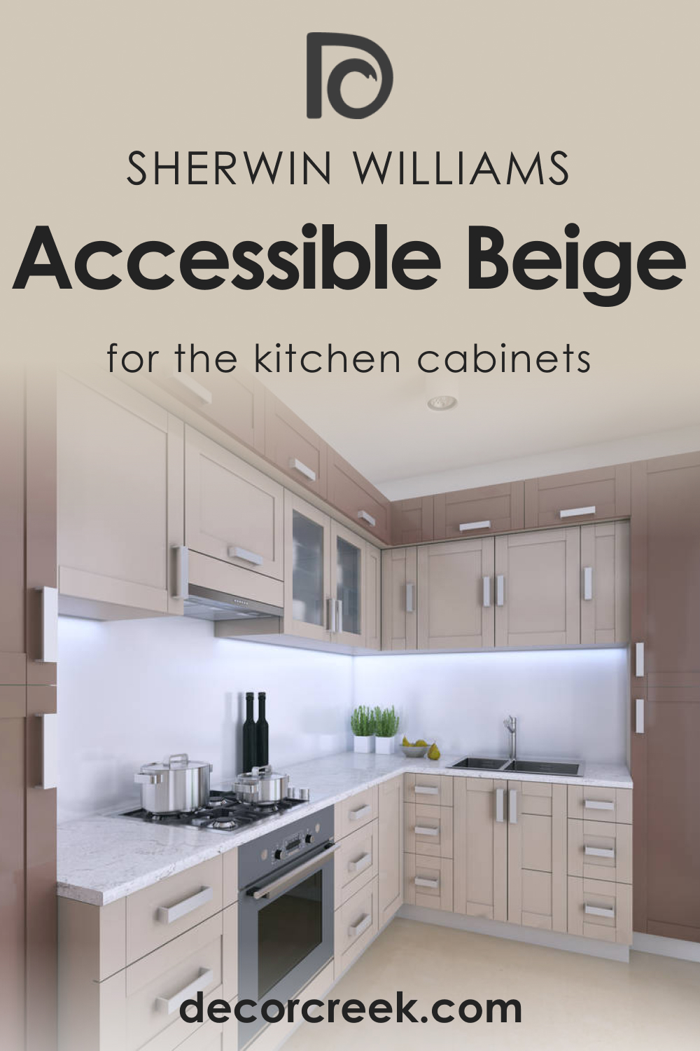 How to Use Accessible Beige SW 7036 for the Kitchen Cabinets?