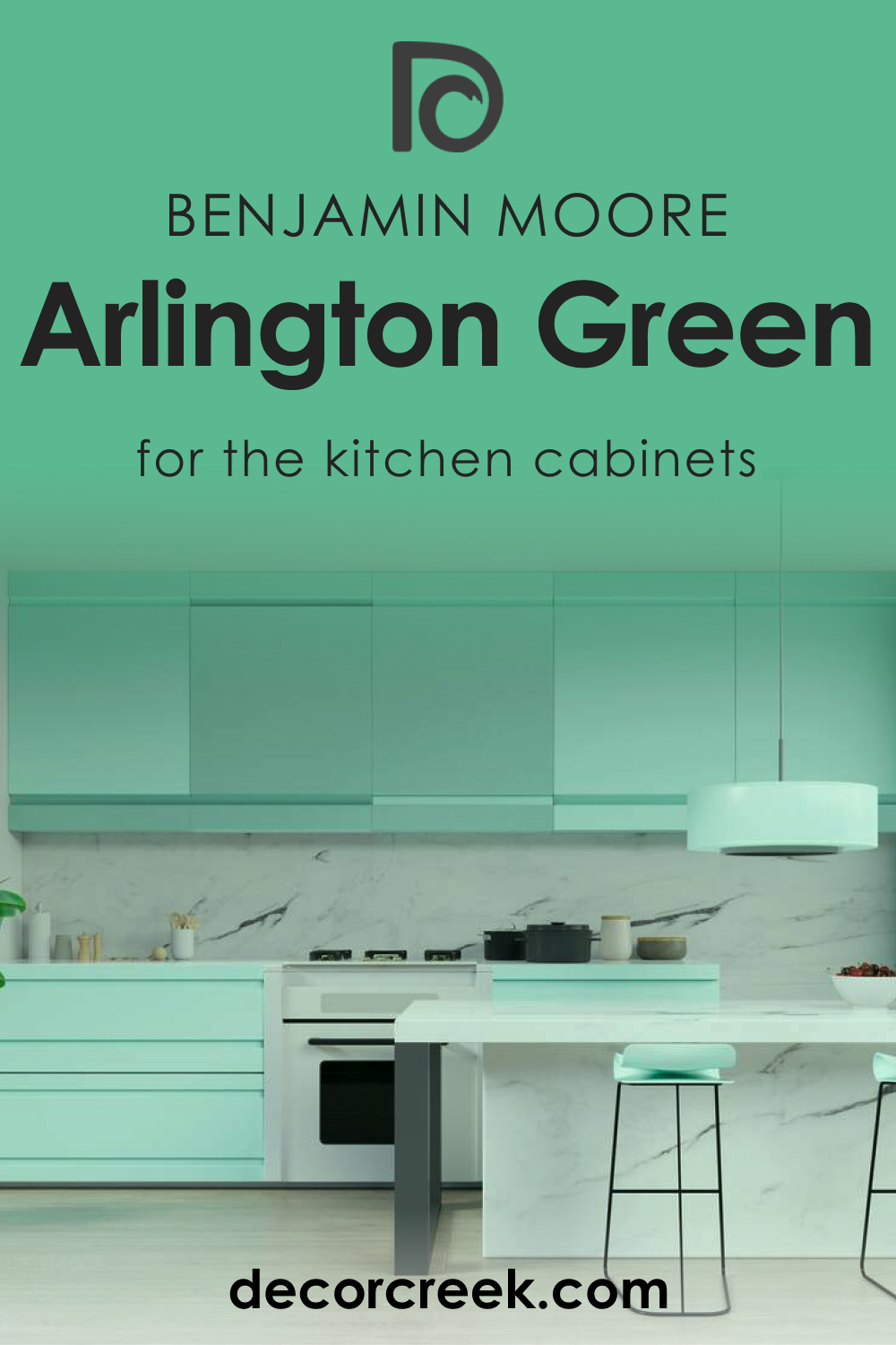 How to Use Arlington Green 580 on Kitchen Cabinets?