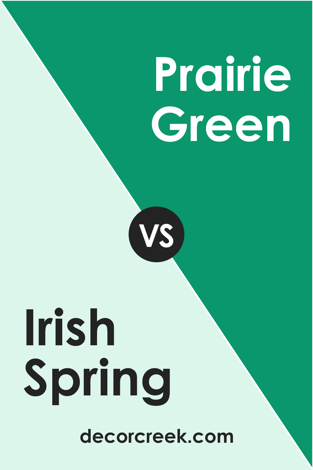 Irish Spring 2038-70 vs. BM 2038-30 Prairie Green