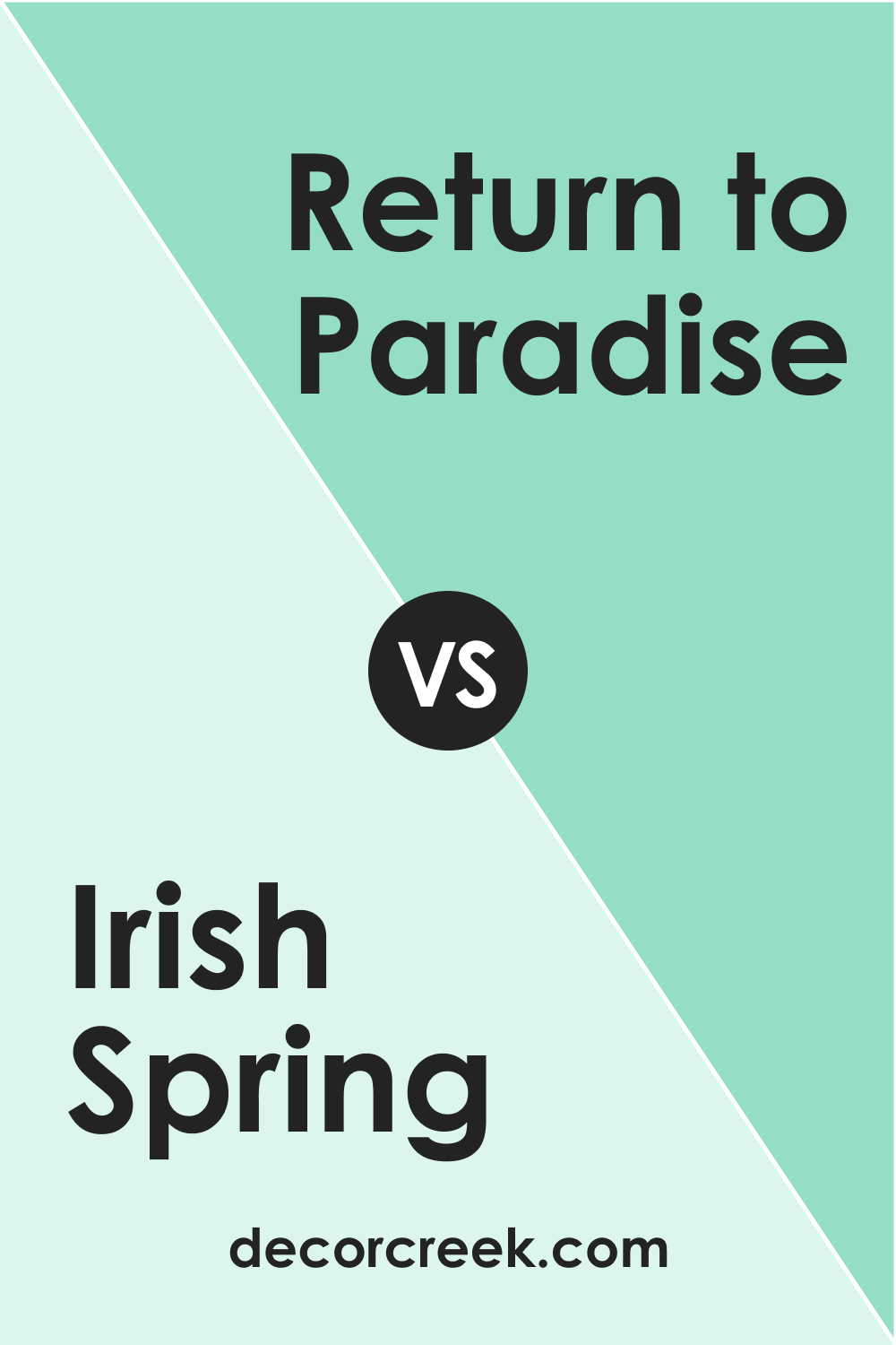 Irish Spring 2038-70 vs. BM 2038-50 Return to Paradise