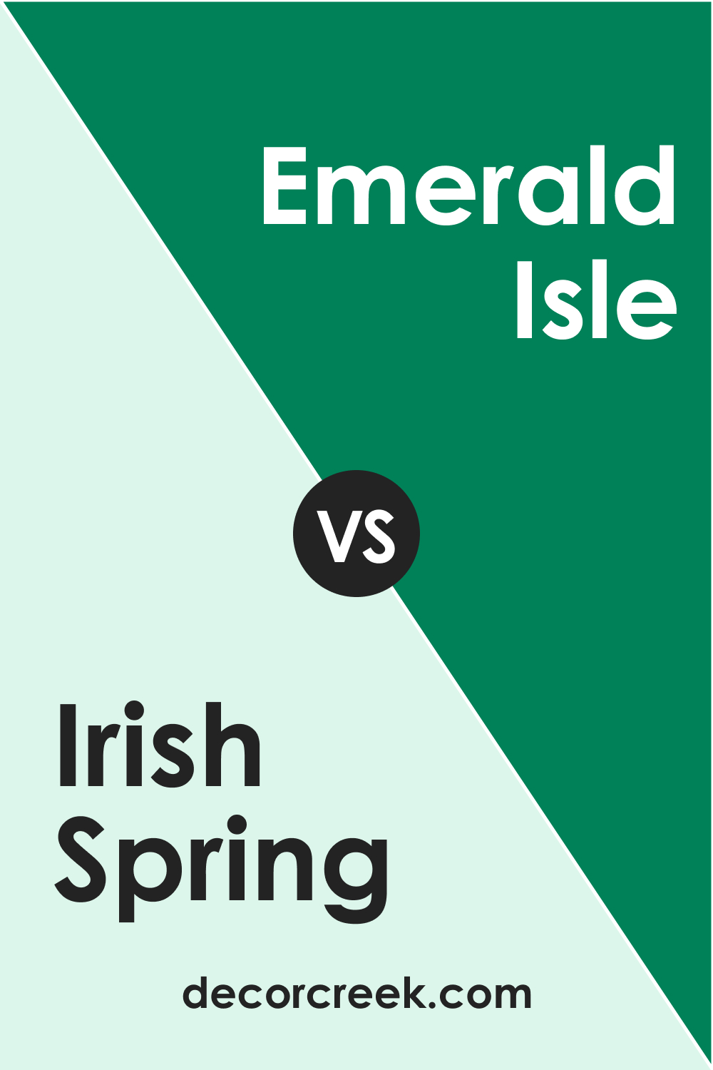 Irish Spring 2038-70 vs. BM 2039-20 Emerald Isle