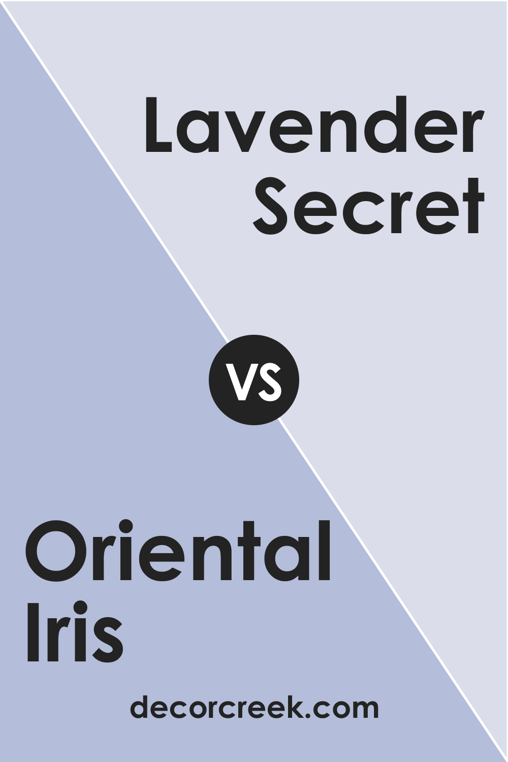 Oriental Iris 1418 vs. BM 1415 Lavender Secret