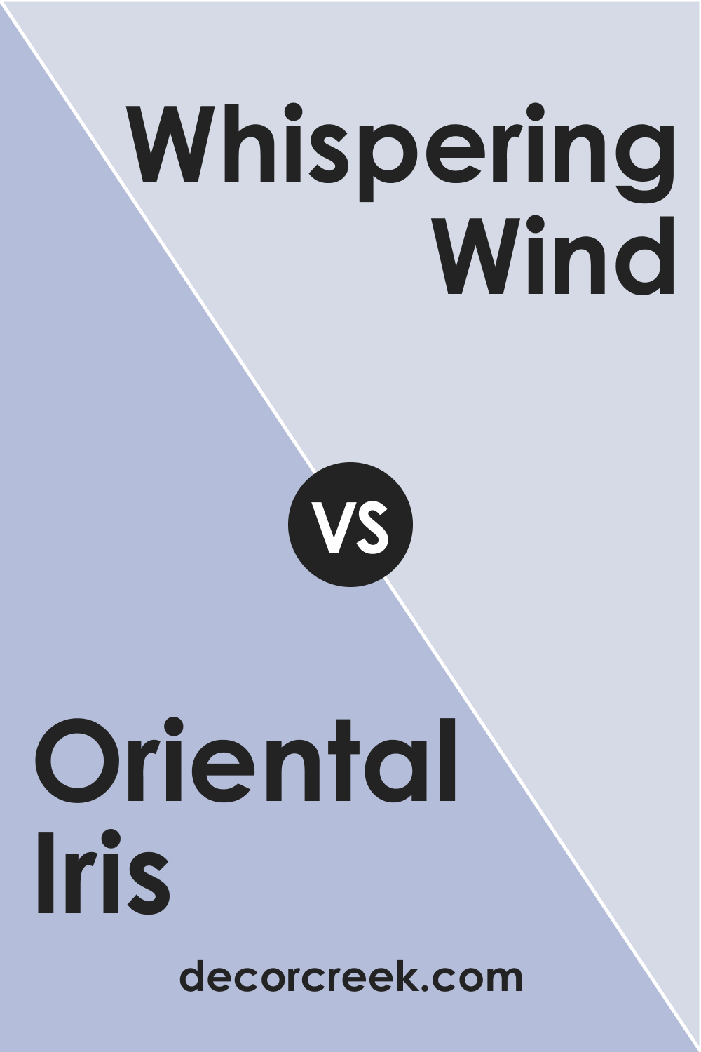 Oriental Iris 1418 vs. BM 1416 Whispering Wind