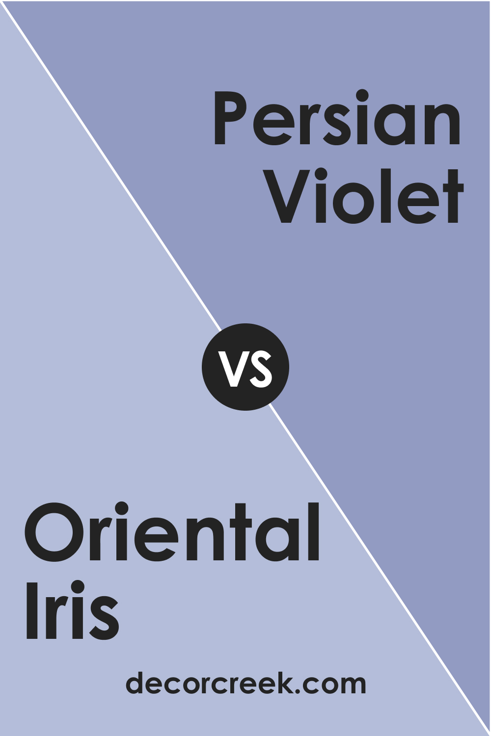 Oriental Iris 1418 vs. BM 1419 Persian Violet