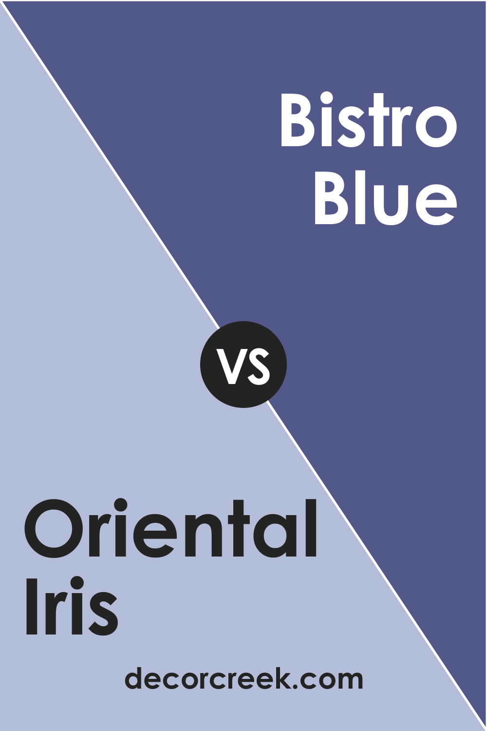 Oriental Iris 1418 vs. BM 1421 Bistro Blue