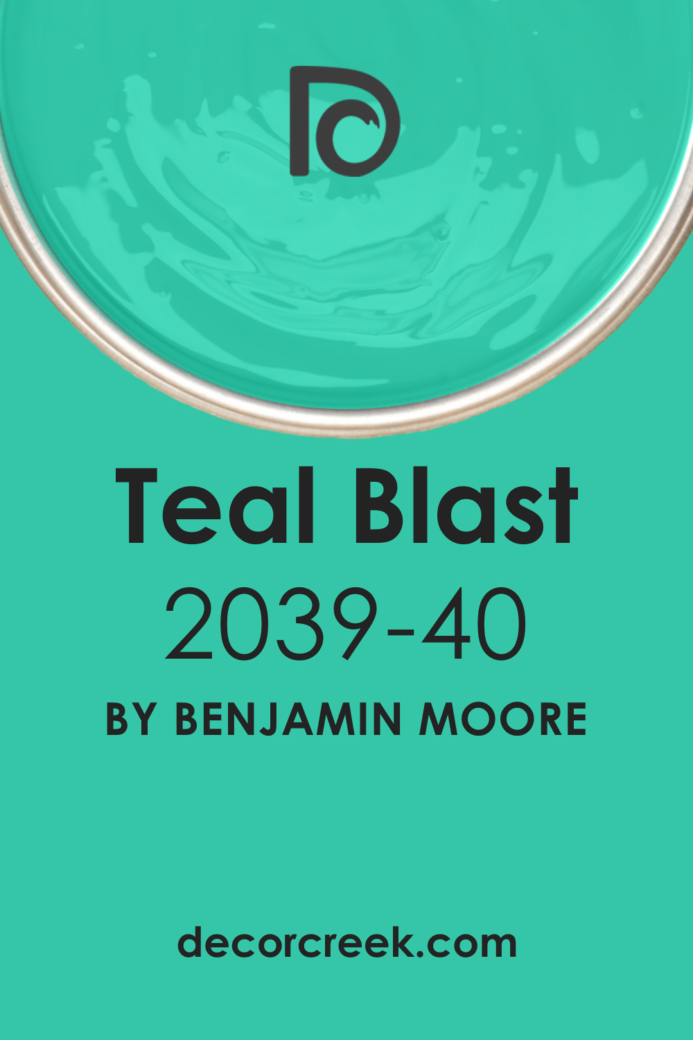 Teal Blast 2039-40 Paint Color by Benjamin Moore