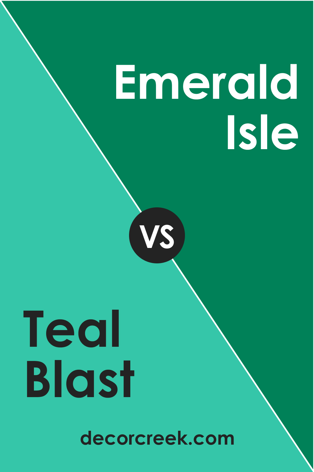 Teal Blast 2039-40 vs. BM 2039-20 Emerald Isle