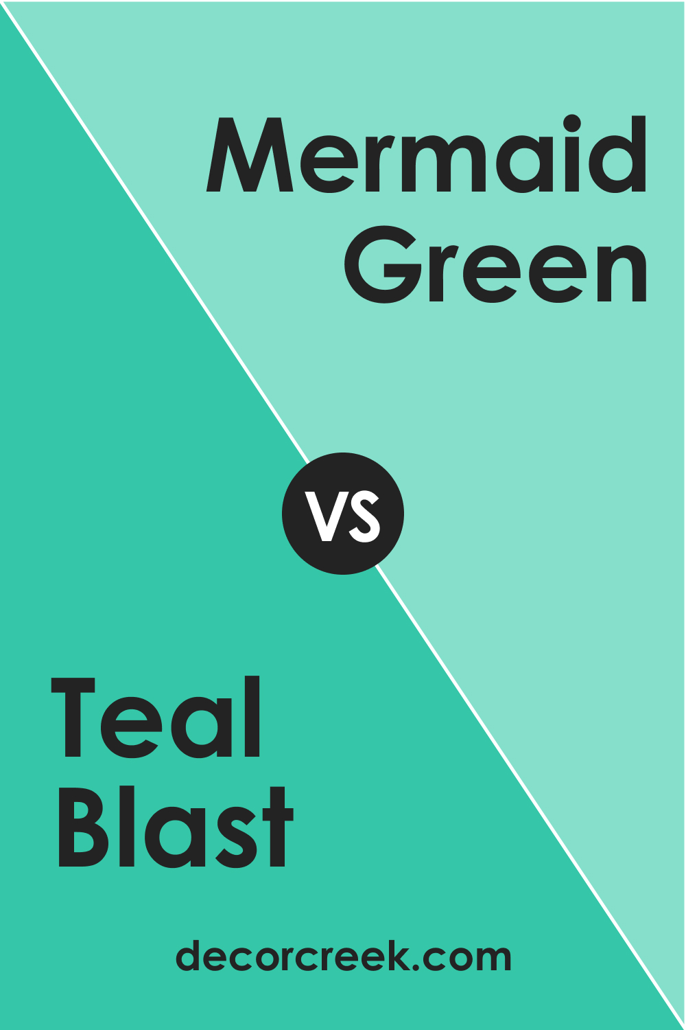 Teal Blast 2039-40 vs. BM 2039-50 Mermaid Green