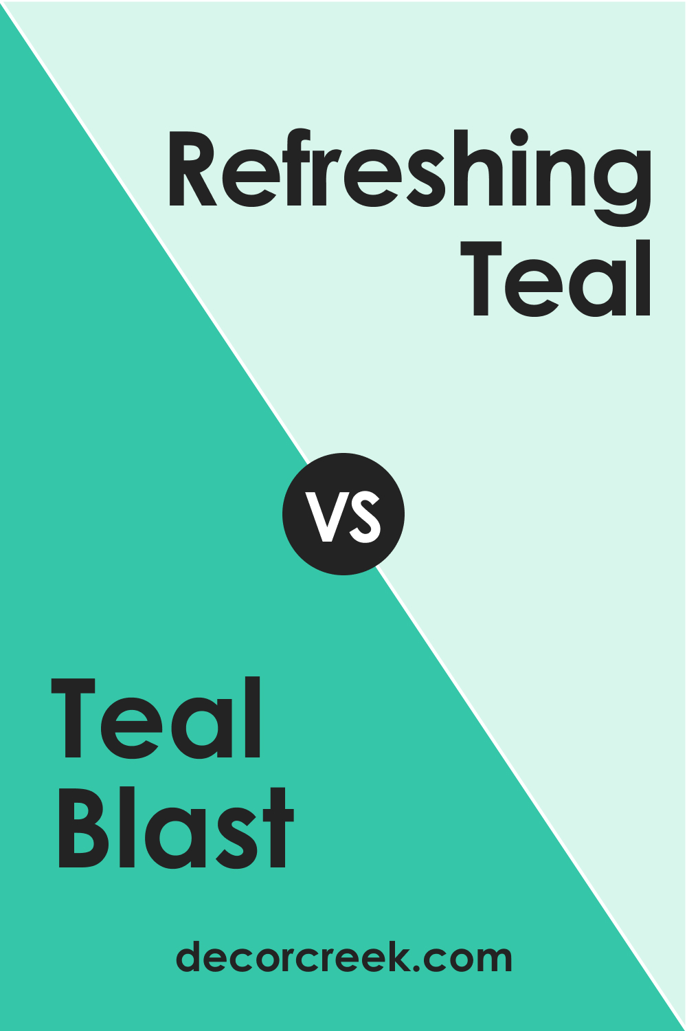 Teal Blast 2039-40 vs. BM 2039-70 Refreshing Teal