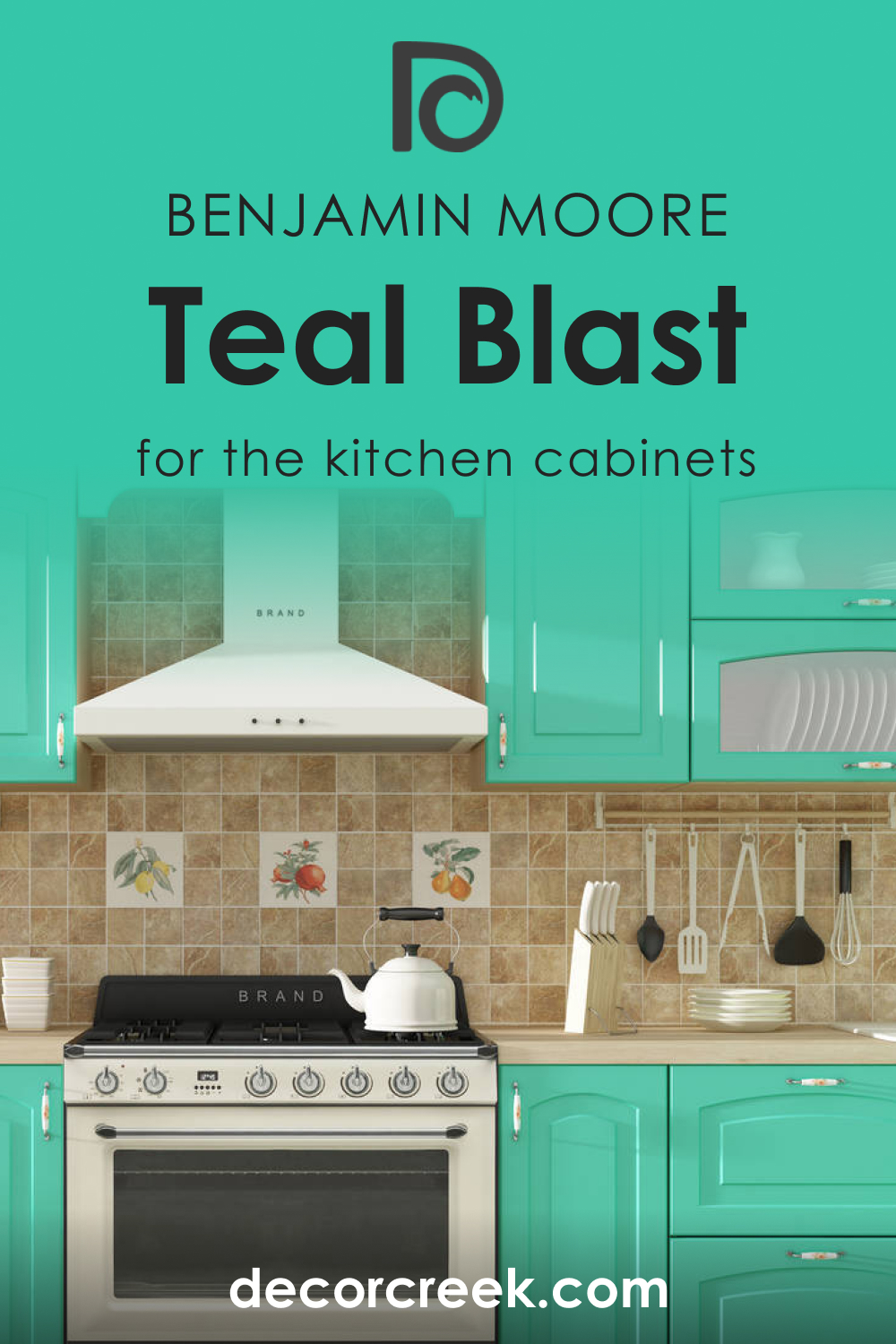 How to Use Teal Blast 2039-40 on the Kitchen Cabinets?