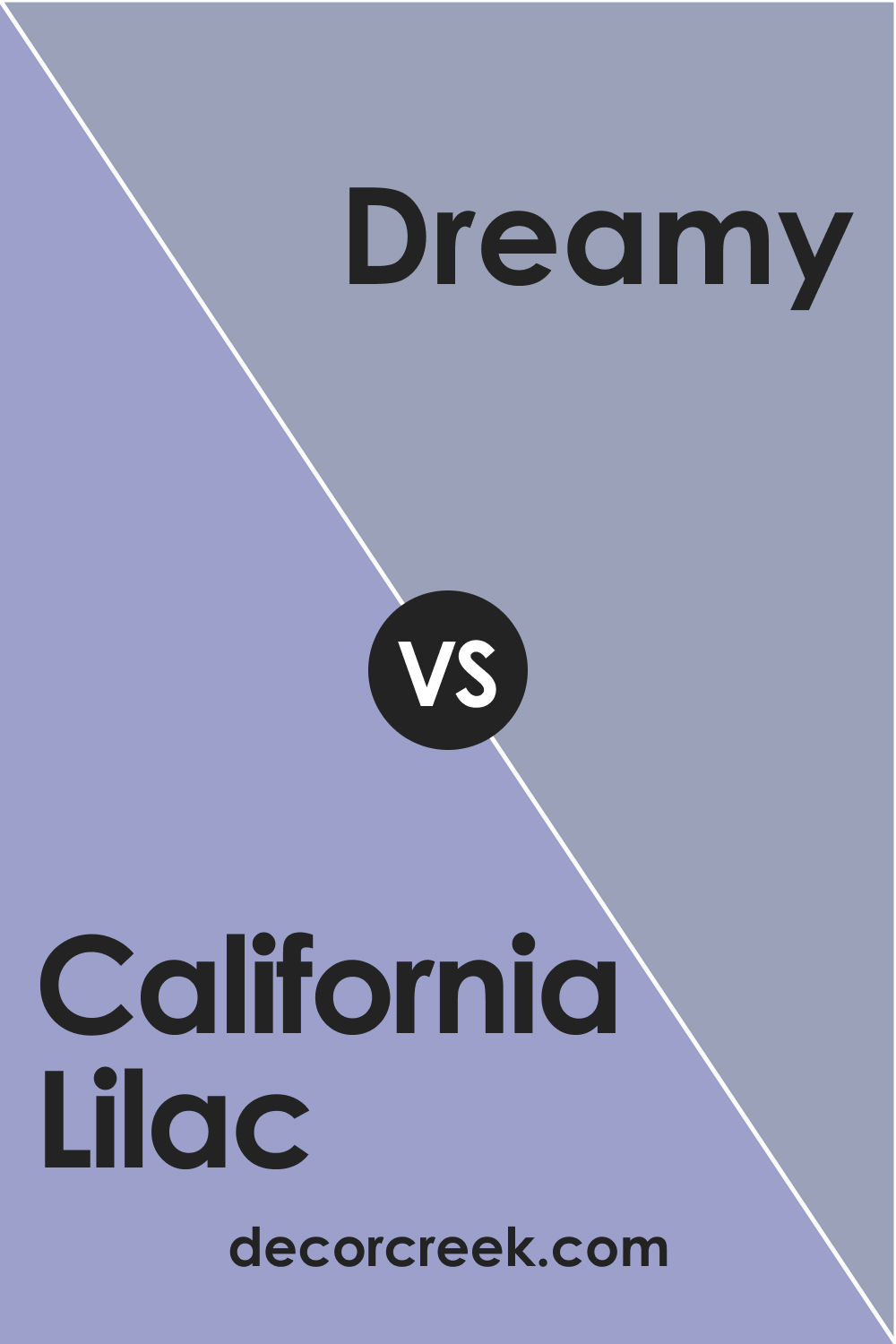 California Lilac 2068-40 vs. BM 1425 Dreamy