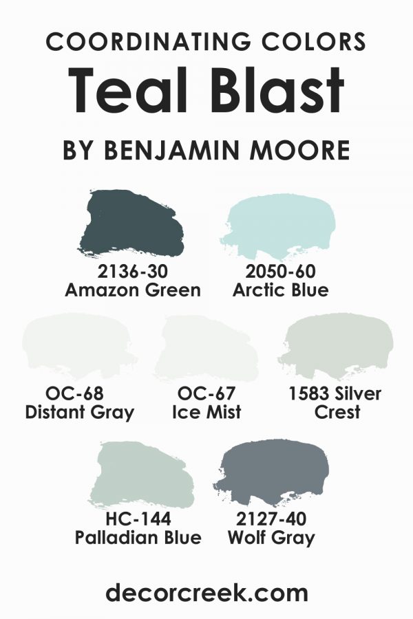 Teal Blast 2039-40 Paint Color by Benjamin Moore - DecorCreek