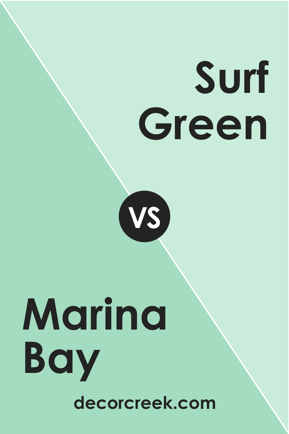 Marina Bay 2036-50 vs. BM 2036-60 Surf Green