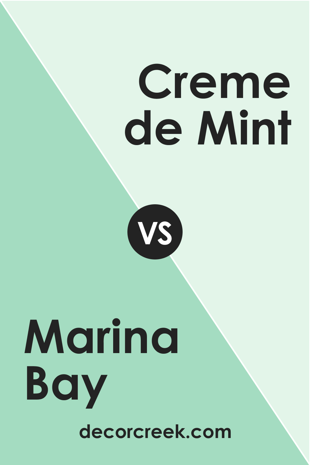 Marina Bay 2036-50 vs. BM 2036-70 Creme de Mint