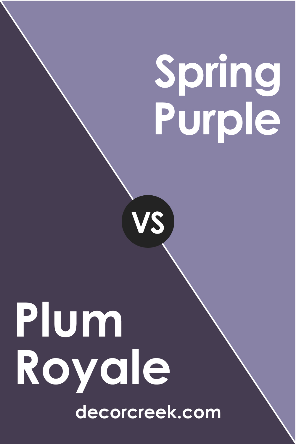 Plum Royale 2070-20 vs. BM 2070-40 Spring Purple