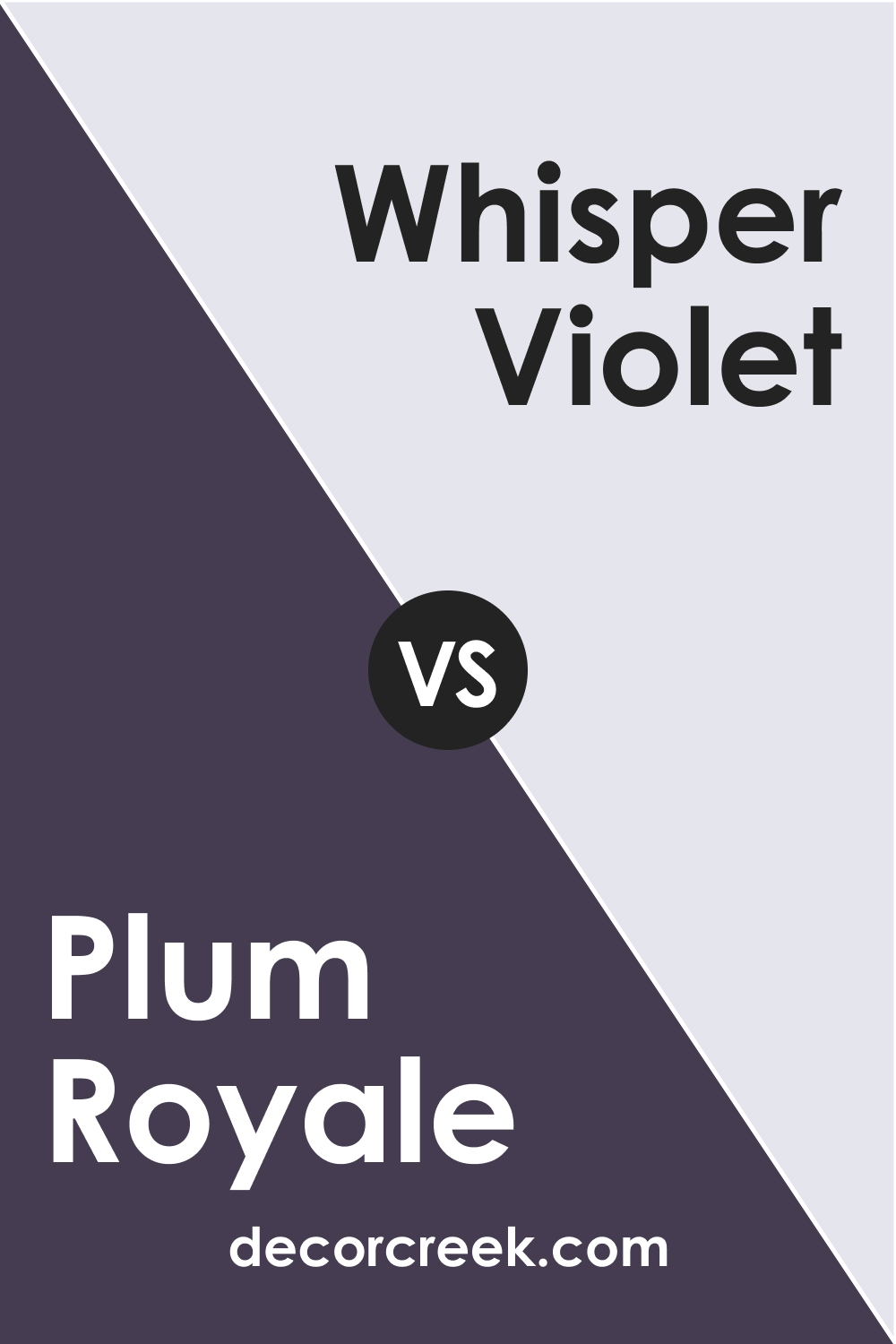 Plum Royale 2070-20 vs. BM 2070-70 Whisper Violet