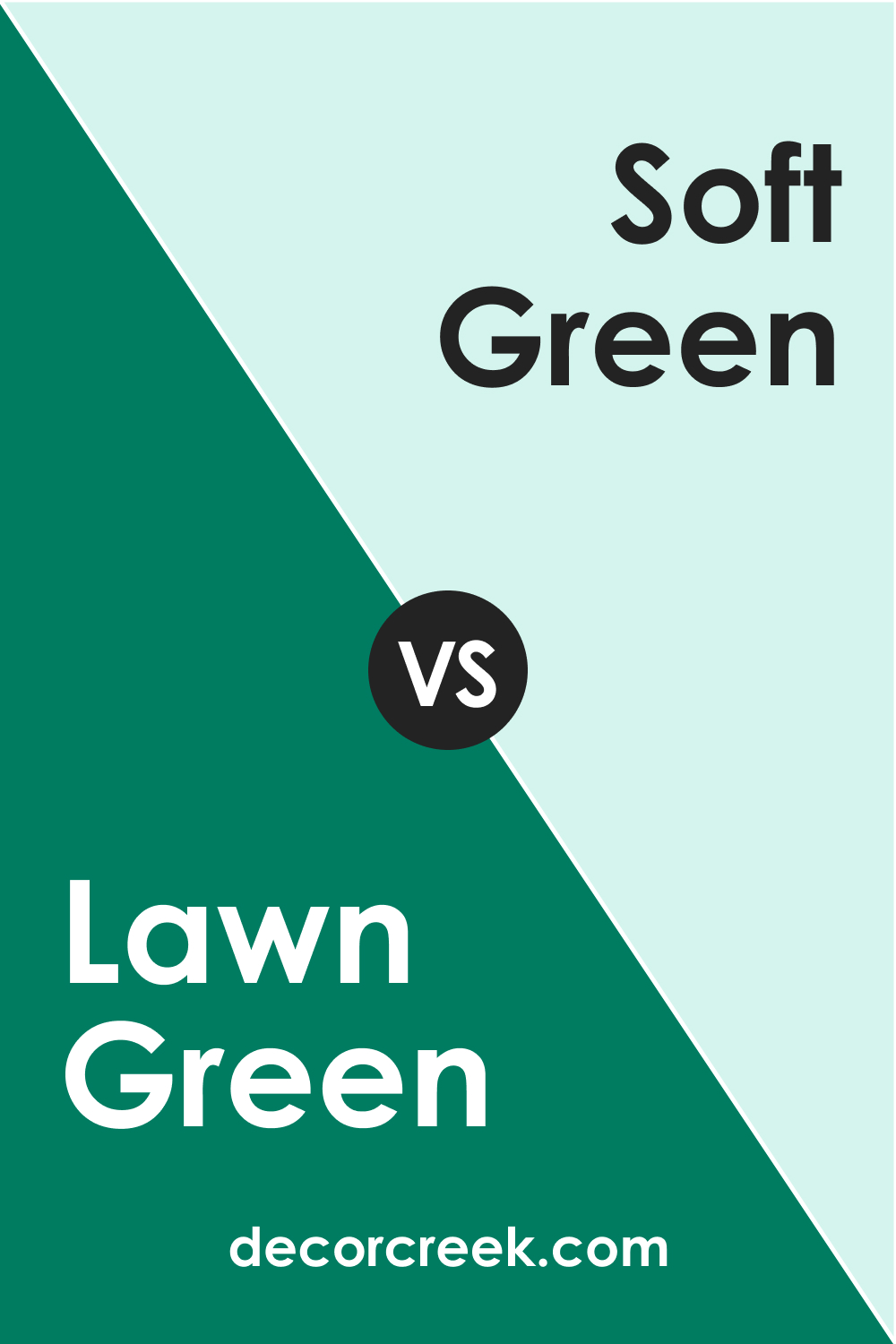 Lawn Green 2045-20 vs. BM 2045-70 Soft Green
